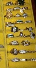Oriental jewelry box with costume jewelry