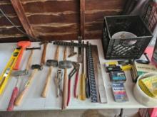 assorted tools and nails