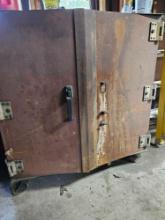 40 inch steel cabinet with contents