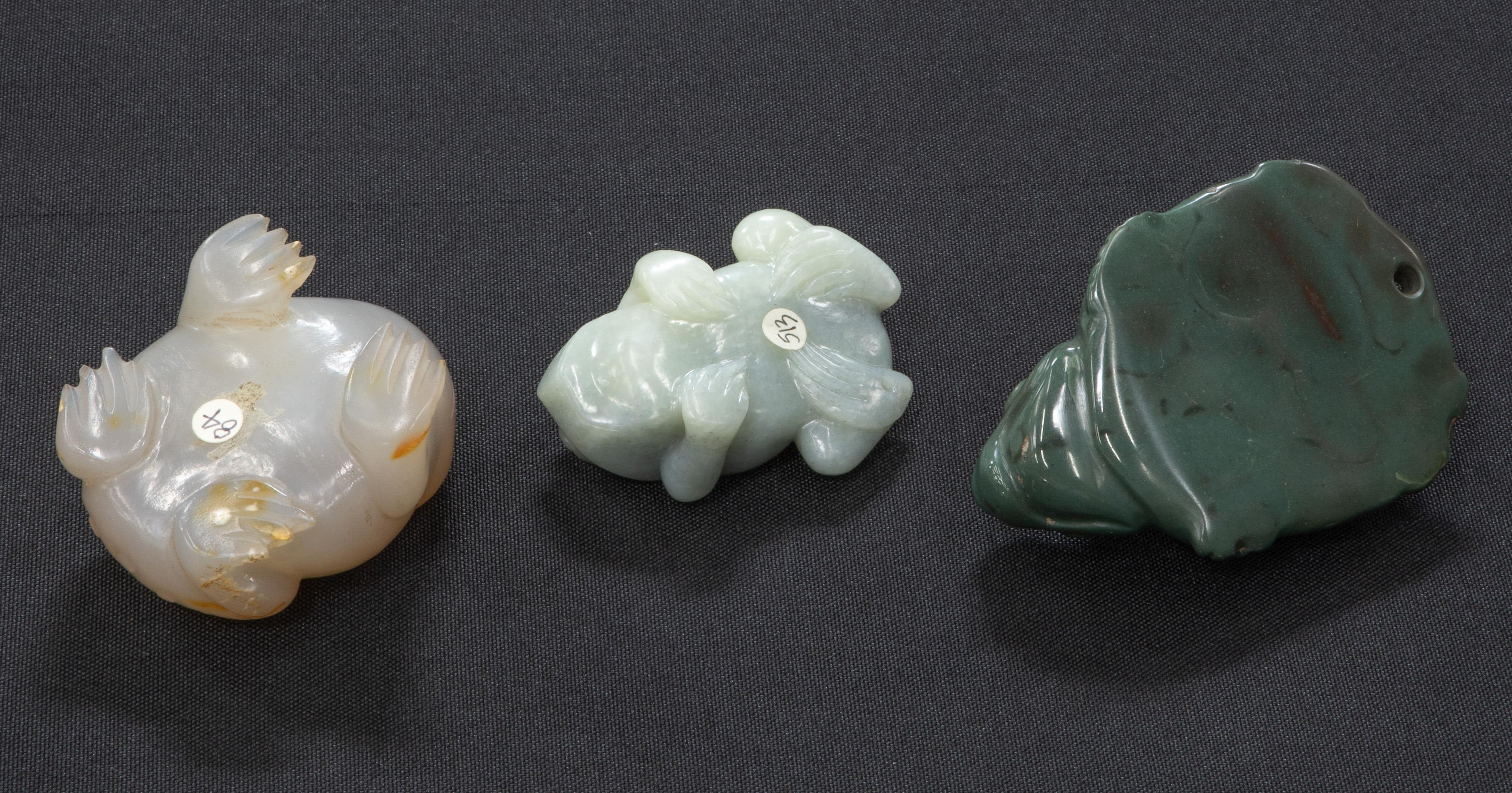 Asian Nephrite and Jadeite Jade Object Assortment