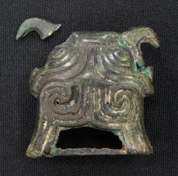 Chinese Eastern Zhou Dynasty Bronze Figure Taotie Mask