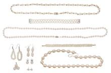 Gold and Costume Pearl Jewelry Assortment