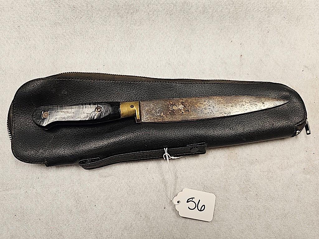 BLACK HANDLED DAGGER FROM IRAQ IN POUCH