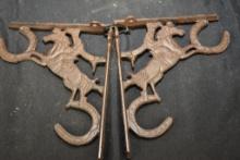 Pair of Horse Shelf Brackets To Be Mounted On Wall