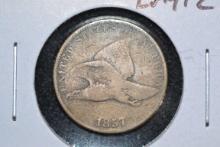 1857 Flying Eagle Cent; VG