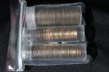 Group of Coins including 40 - 1965 Quarters (Unc.), 26 - 1964 Pennies (Unc.), and 35 - 1957 Wheat Pe