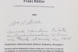 WW2 NSDAP BOOK LIBERATED AT KONRAD HENLEINS ESTATE