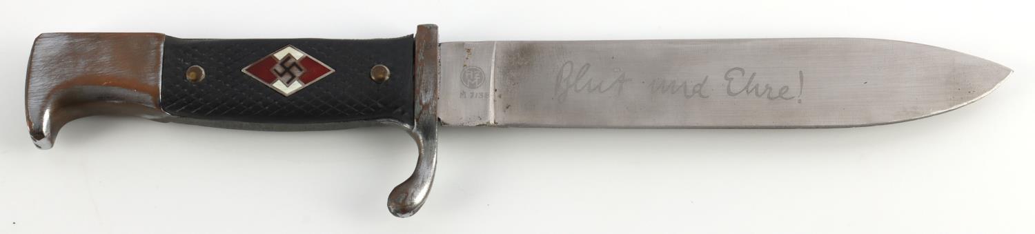 WWII GERMAN REICH HITLER YOUTH RZM KNIFE