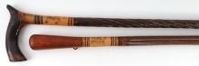 LOT OF 2 18TH CENTURY FRENCH PIQUE WALKING CANES