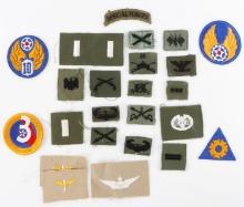 24 US ARMY AIR FORCE CLOTH INSIGNIAS & PATCHES LOT