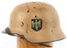 WWII GERMAN REICH M40 AFRIKAKORPS STAHLHELM
