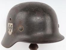 WWII GERMAN REICH M35 SS REISSUE HELMET