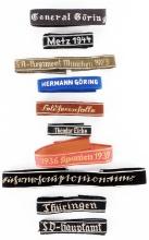 LOT OF 10 WWII GERMAN THIRD REICH CUFF TITLES