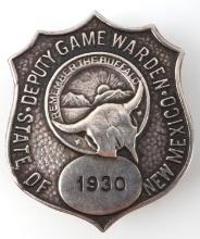 1930 STERLING NEW MEXICO GAME WARDEN BADGE