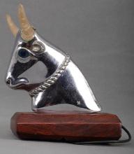 BULL COW HEAD HOOD ORNAMENT