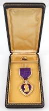 WWII US NAVY STERLING PURPLE HEART NAMED
