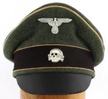 WWII GERMAN REICH WAFFEN SS CRUSHER VISOR CAP