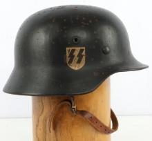 WWII GERMAN THIRD REICH SS M40 HELMET