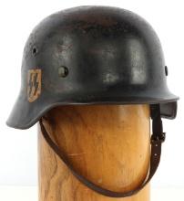 WWII GERMAN REICH DOUBLE DECAL SS HELMET M35