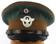 WWII GERMAN THIRD REICH GENDARMERIE OFFICER VISOR