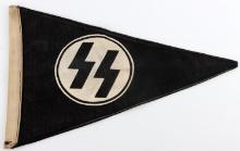 WWII GERMAN THIRD REICH SS PENNANT FLAG