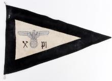 WWII GERMAN SS PIONEER DIVISION PENNANT FLAG