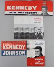 KENNEDY FOR PRESIDENT BUMPER STICKERS & HANDOUTS