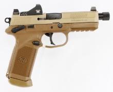 FN FNX-45 TACTICAL DARK EARTH .45 PISTOL & RED DOT