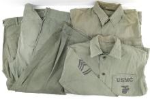 USMC MARINE WWII P41 & P44 HBT UNIFORM LOT