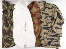 LOT OF 4 MILITARY CAMO JACKETS VIETNAM ERA