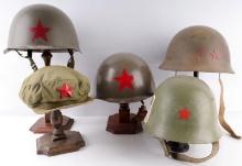 5 COLD WAR NORTH KOREA MAO RED CHINA  HELMET & HAT