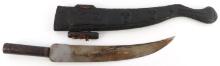 PAIWAN TRIBAL KNIFE & CARVED DECORATED SCABBARD