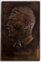 WWII GERMAN ADOLF HITLER BRONZE HONOR WALL PLAQUE