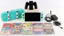 NINTENDO SWITCH ANIMAL CROSSING CONSOLE + 5 GAMES