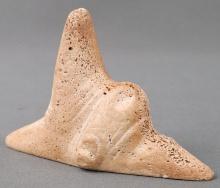 TAINO PRECOLOMBIAN SMALL BONE ZEMI WITH FACE