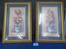 2 SIGNED FLORAL PRINTS IN BEAUTIFUL FRAMES  35 X 23