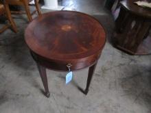 HECKMAN ROUND SIDE  TABLE  26 X 22