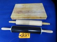 CUTTING BOARD AND ROLLING PINS