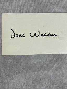 Doak Walker Signed 3 x 5 Index Card- JSA