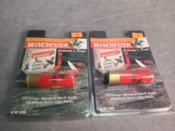 2 WINCHESTER 12 GAU SHOTGUN SHELL KNIFE