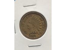 1863 COPPER NICKEL INDIAN HEAD CENT XF