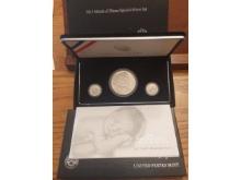 2015 MARCH OF DIMES PROOF SILVER 3-PC. SET WITH REV. PROOF DIME