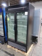 True 2-glass door freezer merchandiser