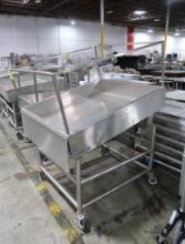 stainless iced product cart, angleable