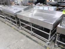 stainless iced product carts, angleable