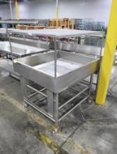 stainless iced product cart, angleable