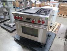 Wolf 4-burner stove w/ charbroiller & electric convection oven