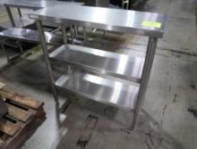 stainless table w/ 2) undershelves