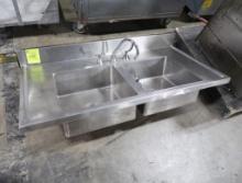 2-compartment drop-in sink
