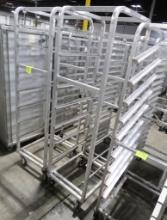 aluminum sheet pan racks, on casters